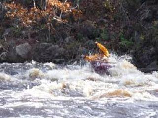 Rescue boat in the Millers River