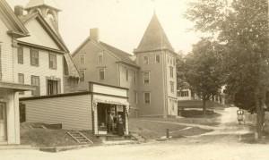 View of School St., South Royalston, showing Whitney Hall. Date unknown.